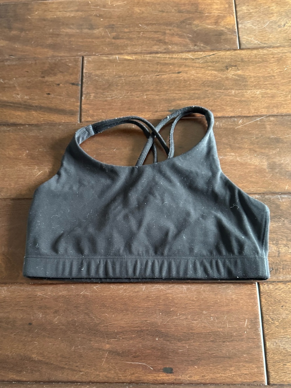Athleta Black Crisscross Sports Bralette